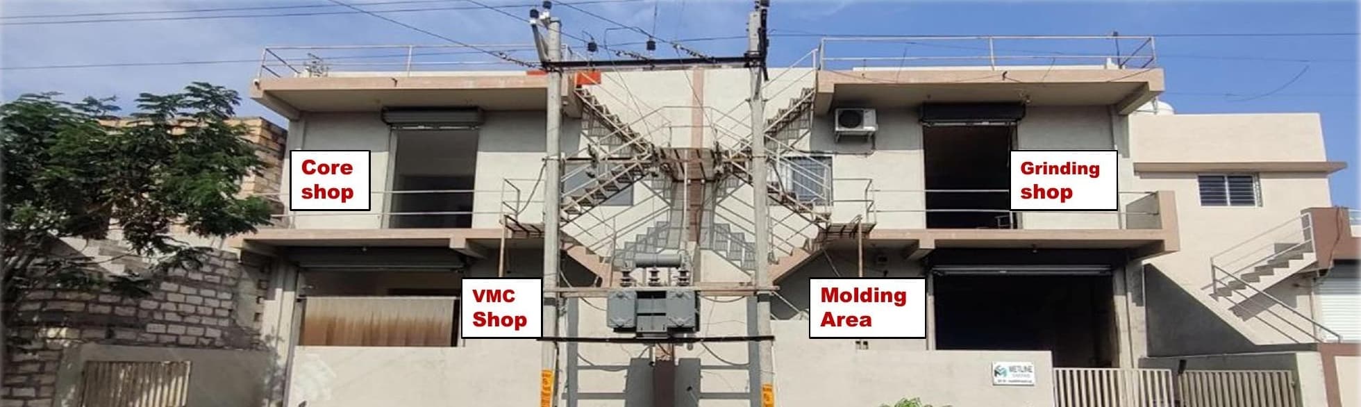 Metline Casting facility building in Suvidha Industrial Area, Ribda